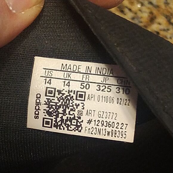 Adidas Adilette Shower Slide 3-Stripes Core Black Slip On Sandals GZ3772 Size 14 - Picture 6 of 9